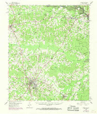 Center Texas Historical topographic map, 1:62500 scale, 15 X 15 Minute, Year 1958