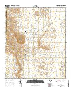 Cerro Alto Mountain Texas Current topographic map, 1:24000 scale, 7.5 X 7.5 Minute, Year 2016