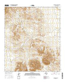 Cerro Diablo Texas Current topographic map, 1:24000 scale, 7.5 X 7.5 Minute, Year 2016