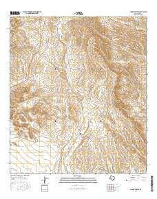 Cerros Prietos Texas Current topographic map, 1:24000 scale, 7.5 X 7.5 Minute, Year 2016