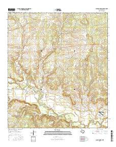 Chapman Draw Texas Current topographic map, 1:24000 scale, 7.5 X 7.5 Minute, Year 2016