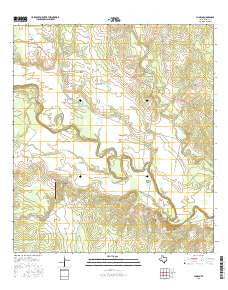 Charco Texas Current topographic map, 1:24000 scale, 7.5 X 7.5 Minute, Year 2016