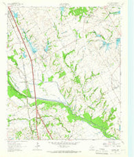 Chatfield Texas Historical topographic map, 1:24000 scale, 7.5 X 7.5 Minute, Year 1961