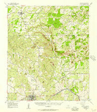 Cherokee Texas Historical topographic map, 1:62500 scale, 15 X 15 Minute, Year 1956
