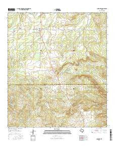 Cherokee Texas Current topographic map, 1:24000 scale, 7.5 X 7.5 Minute, Year 2016