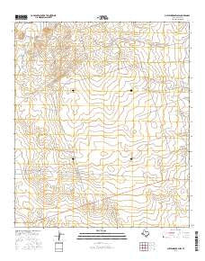 Cheyenne Draw SW Texas Current topographic map, 1:24000 scale, 7.5 X 7.5 Minute, Year 2016