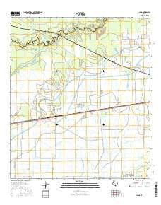 China Texas Current topographic map, 1:24000 scale, 7.5 X 7.5 Minute, Year 2016