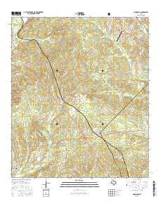 Chinquapin Texas Current topographic map, 1:24000 scale, 7.5 X 7.5 Minute, Year 2016