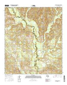 Chireno North Texas Current topographic map, 1:24000 scale, 7.5 X 7.5 Minute, Year 2016