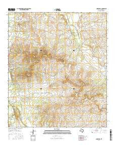 Christoval Texas Current topographic map, 1:24000 scale, 7.5 X 7.5 Minute, Year 2016