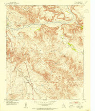 Chunky Texas Historical topographic map, 1:24000 scale, 7.5 X 7.5 Minute, Year 1953