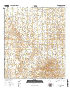 Cienega Mountains Texas Current topographic map, 1:24000 scale, 7.5 X 7.5 Minute, Year 2016