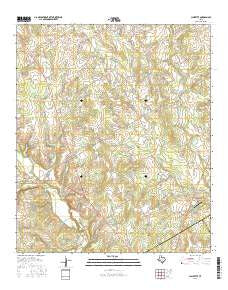 Clairette Texas Current topographic map, 1:24000 scale, 7.5 X 7.5 Minute, Year 2016
