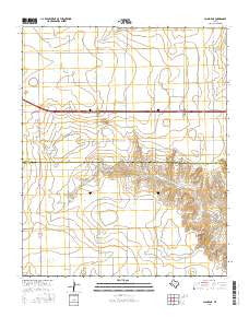 Claude NE Texas Current topographic map, 1:24000 scale, 7.5 X 7.5 Minute, Year 2016