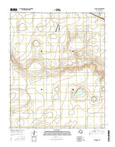 Claude SW Texas Current topographic map, 1:24000 scale, 7.5 X 7.5 Minute, Year 2016