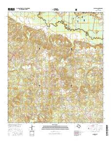 Clawson Texas Current topographic map, 1:24000 scale, 7.5 X 7.5 Minute, Year 2016