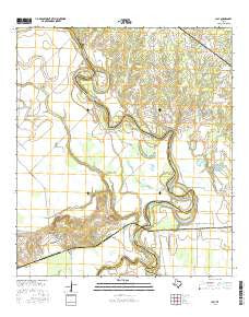 Clay Texas Current topographic map, 1:24000 scale, 7.5 X 7.5 Minute, Year 2016
