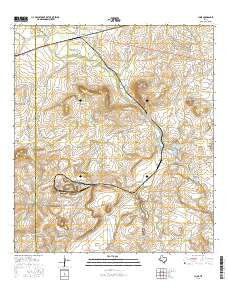 Cline Texas Current topographic map, 1:24000 scale, 7.5 X 7.5 Minute, Year 2016