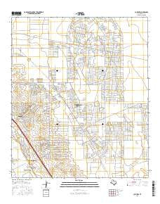 Clint NW Texas Current topographic map, 1:24000 scale, 7.5 X 7.5 Minute, Year 2016