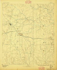 Coleman Texas Historical topographic map, 1:125000 scale, 30 X 30 Minute, Year 1887