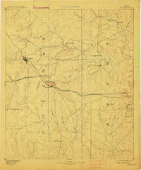 Coleman Texas Historical topographic map, 1:125000 scale, 30 X 30 Minute, Year 1889