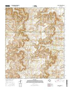 Collins Creek Texas Current topographic map, 1:24000 scale, 7.5 X 7.5 Minute, Year 2016
