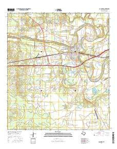 Columbus Texas Current topographic map, 1:24000 scale, 7.5 X 7.5 Minute, Year 2016