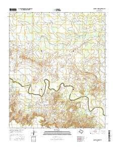 Colwell Creek Texas Current topographic map, 1:24000 scale, 7.5 X 7.5 Minute, Year 2016