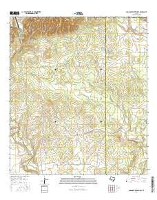 Comanche Waterhole Texas Current topographic map, 1:24000 scale, 7.5 X 7.5 Minute, Year 2016