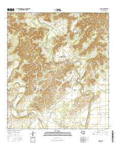 Concan Texas Current topographic map, 1:24000 scale, 7.5 X 7.5 Minute, Year 2016