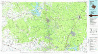 Conroe Texas Historical topographic map, 1:100000 scale, 30 X 60 Minute, Year 1985
