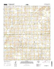 Coon Dive Draw Texas Current topographic map, 1:24000 scale, 7.5 X 7.5 Minute, Year 2016