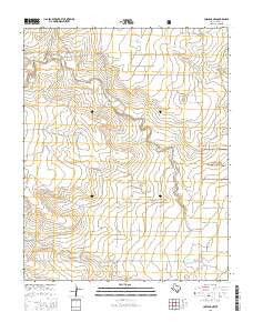 Corlena NW Texas Current topographic map, 1:24000 scale, 7.5 X 7.5 Minute, Year 2016