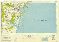 Corpus Christi Texas Historical topographic map, 1:250000 scale, 1 X 2 Degree, Year 1950