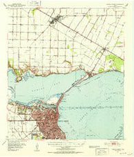 Corpus Christi Texas Historical topographic map, 1:62500 scale, 15 X 15 Minute, Year 1951