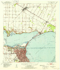 Corpus Christi Texas Historical topographic map, 1:62500 scale, 15 X 15 Minute, Year 1951