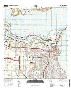 Corpus Christi Texas Current topographic map, 1:24000 scale, 7.5 X 7.5 Minute, Year 2016