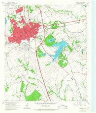 Corsicana Texas Historical topographic map, 1:24000 scale, 7.5 X 7.5 Minute, Year 1965