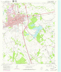 Corsicana Texas Historical topographic map, 1:24000 scale, 7.5 X 7.5 Minute, Year 1965