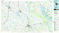 Corsicana Texas Historical topographic map, 1:100000 scale, 30 X 60 Minute, Year 1985