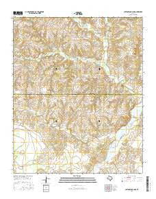 Cottonwood Camp Texas Current topographic map, 1:24000 scale, 7.5 X 7.5 Minute, Year 2016
