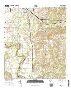 Courtney Texas Current topographic map, 1:24000 scale, 7.5 X 7.5 Minute, Year 2016