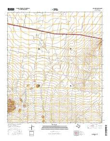 Cox Draw Texas Current topographic map, 1:24000 scale, 7.5 X 7.5 Minute, Year 2016