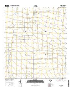 Coyanosa Texas Current topographic map, 1:24000 scale, 7.5 X 7.5 Minute, Year 2016