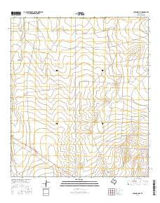 Coyanosa SE Texas Current topographic map, 1:24000 scale, 7.5 X 7.5 Minute, Year 2016