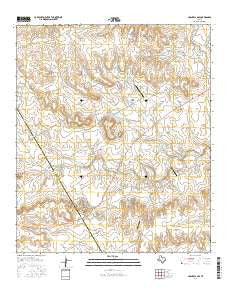 Cranfills Gap Texas Current topographic map, 1:24000 scale, 7.5 X 7.5 Minute, Year 2016