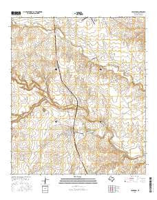 Crawford Texas Current topographic map, 1:24000 scale, 7.5 X 7.5 Minute, Year 2016