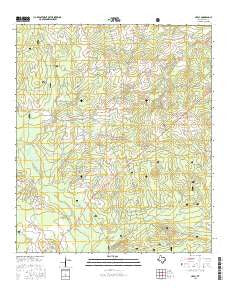 Crecy Texas Current topographic map, 1:24000 scale, 7.5 X 7.5 Minute, Year 2016