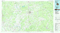 Crockett Texas Historical topographic map, 1:100000 scale, 30 X 60 Minute, Year 1985