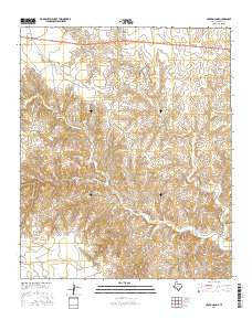 Croton Camp Texas Current topographic map, 1:24000 scale, 7.5 X 7.5 Minute, Year 2016
